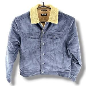 Line of Trade Montana Corduroy Sherpa Trucker Jacket Men's L Rugged Refined
